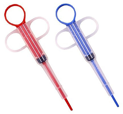 RTRTGS 2 Stücke Tablette Feeder, Medikamenten Feeder Pet Pusher Spritze Pet Pusher Spritze Tabletteneingeber für Katzen kleine Hunde