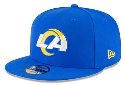 New Era NFL 9FIFTY Snapback Team-Farbe, verstellbare Mütze, Einheitsgröße, Los Angeles Rams – Blau, Einheitsgröße