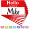 200 Stück Hello My Name is - 89mm x 57mm Rot Namensschilder Aufkleber, Selbstklebende Namensschilder, Namensaufkleber für Büro, Meeting, Schule, Lehrer und Mailing