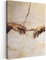 MuchoWow© Leinwand Bilder 60x80 cm Wanddeko Wohnzimmer Aesthetic Room Decor Deko Zimmer Wandbilder Modern Fotogeschenke Adam - Michelangelo - Erschaffung Adams