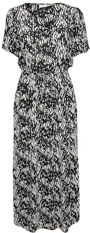 KAFFE Kleid KAamber 38, Black/White Graphic Snake