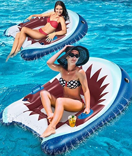 Popolic Colchoneta Hinchable Piscina Flotadores Piscina Hamaca de Agua Hamaca Flotante Inflable Juguetes Piscina Playa Forma de Aire para Adultos y niños