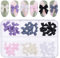 Gjinxi 30 PCS Bow Nail Charms, Colorful 3D Bow Nail Art Decorations Cute Resin Bow-Knot Nail Art Charms for Arcylic Nails DIY Design, Bow Charms for Nail Accessories