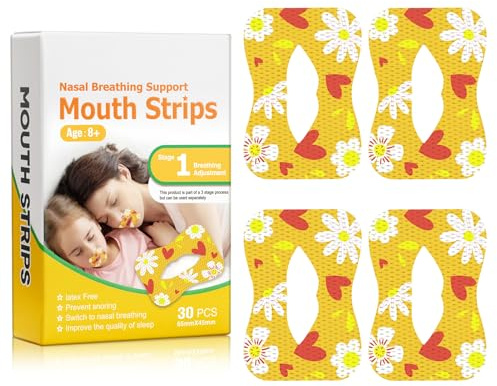 30 Stück Mundband, Mundband zum Schlafen, Schnarchstopper, Verbesserung der Schlafqualität, Myotape für Kinder, Korrekturpflaster für den offenen Mund, Kinder und Erwachsene (Phase 1)