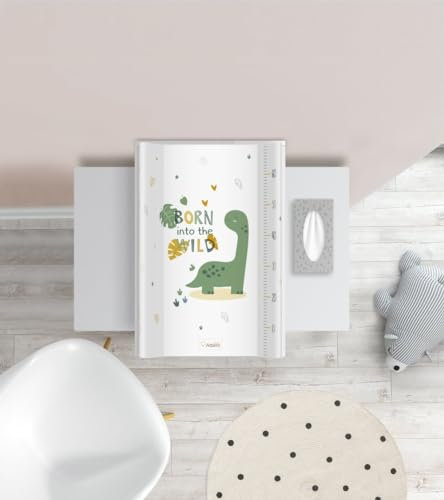 Baby Wickelauflage ohne Verstärkung Dino - 70X 47 cm - Wickelplatte für Babybett - Wickelaufsatz und Bettumrandung - Changing Mat Zubehör