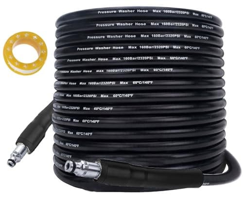 20M/65Ft Pressure Washer Hose for Bosch Aquatak Series Replacement Click Type Plug Quick Connect SDS Fittings Garden Jet Wash Hose Extension Water Clean Pipe