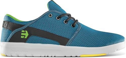 Etnies Scout – Ultra-Light Lifestyle, Reinforced Design, Cushioned Feel, Everyday Comfort, Vegan - Teal/Black - 4