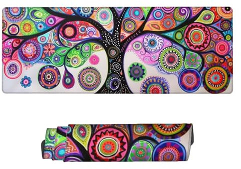 Farbe Mauspad XXL 1000 x 500 x 3 mm, Gaming Mousepad Zubehör, Groß Mauspad Anlage, Verlängertes Mousepad Gaming Schreibtischunterlage, Wasserdicht Mousepad mit Vernähte Kanten, für Büro, Laptop J-7