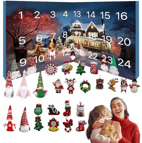 Christmas Gnome Advent Calendar 2024,24 Days Christmas Countdown Calendar With Gnome Plush Toys,Gonks Dwarf Doll Collectible Toy Figures,Christmas Advent Calendar (5 gnome dolls + 19 gadgets)