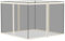 Outsunny fit 10x10ft Gazebo Universal Replacement Mosquito Netting for Gazebos and Canopy Tents with Zippers for 3(m) x 3(m) Gazebo, (Sidewall Only) White