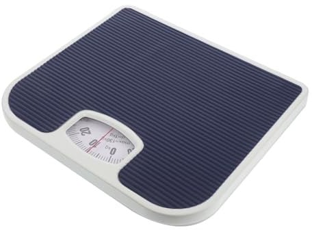 Healeved Mechanische Badezimmerwaage Analog Hochpräzise Federmessung Robustes Metallgehäuse Batterielos Für Gesundheitsmanagement Zuhause Und Büro Tieftiefblau