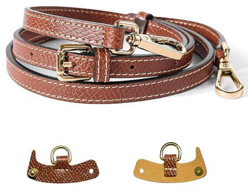 Rmerasor Schulterriemen für Taschen Damen, Leder Riemen Tragegurte für Mini Bag Straps, Verstellbarer Schulterriemen für Taschen, Tragegurte Leder für Crossbody Bag (Braun)