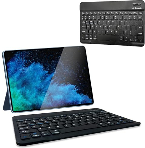 Ultra-Slim Bluetooth Mini Keyboard, Wireless Portable Keyboard Rechargeable for iPad iPhone Android Samsung Windows Tablet Laptop