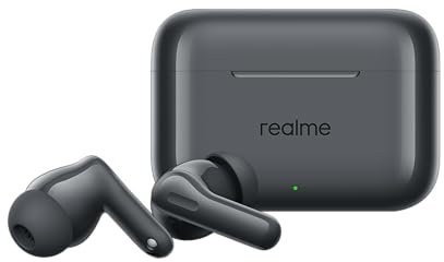 realme Buds T200 True Earbuds Wireless Earphone, 32dB Intelligent ANC, Hi-Res & LHDC 5.0 Audio, 360° Space Sound IP55, Up to 50 Hours Autonomy, Elite Black