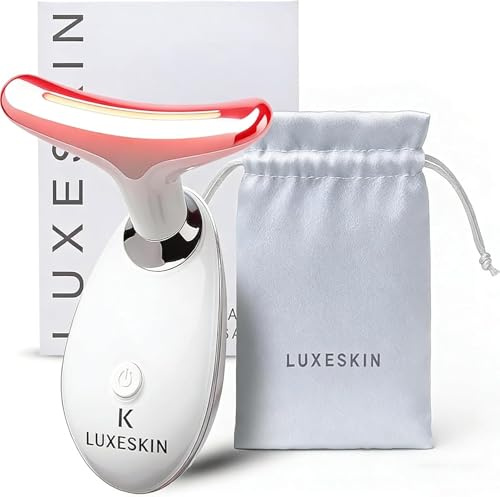 LuxeSkin 7 Farben LED Rotlichttherapie Gesichtsmassagegerät für Gesicht und Hals