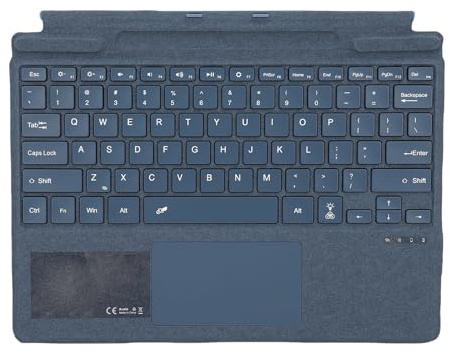 Garsent Drahtlose Tastatur, Ultra Slim Tragbare Bluetooth -Wireless -Tastatur mit Touchpad, Bluetooth 7 Farb Backlight Tastatur für Pro 8 9 10 11 X Tablets (Blue)