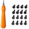 Sileduove Security Screw Set with Double-End Screwdriver Bit Compatible with for Ring Video-Doorbell Installation Replacement Kit(Orange)