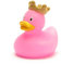 Duckshop I Badeente Mini König pink I Quietscheente I Quietscheentchen I L: 4,5 cm I Geschenk Kinder I Präsent Sammler