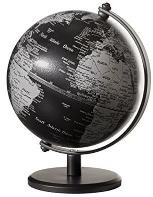 emform Mini-Globus Gagarin Matt Black, Metall & Kunststoff, 130 x 170 mm