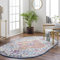 Livabliss Asmara Vintage Rug - Area Rugs Living Room 200x275 cm, Dining Floor, Kitchen, Traditional Multicoloured Boho Style, Easy Care Pile, Bohemian Large Rug, Blue and Orange