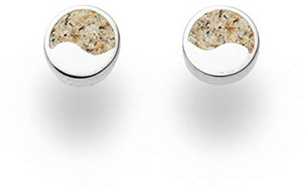 Dur Schmuck Damen Ohrstecker STRANDSAND Silber 925/- rhod. (O5010)