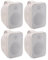 Pronomic 4X OLS-5 WH DJ PA Outdoor-Lautsprecher für Garten, Terrasse, Restaurant (4X 80 Watt, Schutzart IP56, 8 Ohm, 5,25 Woofer) weiß