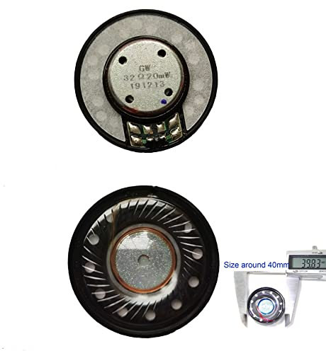 40mm 32ohm Headphone Speakers Drivers Compatible for Bose QC45 QC2 QC25 QC35 QC15 QC3 AE2 OE2 Studio 2.0 3.0 Solo 2.0 3.0 kraken 7. 1 B0500 Headset Replacement Speaker Parts 2pcs