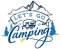 Samunshi® Let's Go Camping Schriftzug Aufkleber Sticker Autoaufkleber Scheibenaufkleber Motorradaufkleber - 70x58cm hellblau