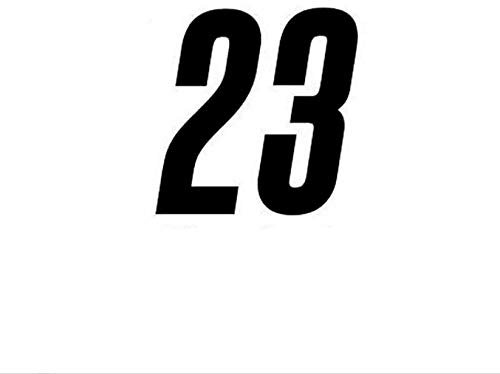 Sconosciuto Generic Adesivo per Auto Numeri 23 Vinile Adesivo per Auto Decalcomania Grafica 13,8 Cm * 14 Cm Adesivi E Decalcomanie per Auto 2PCS