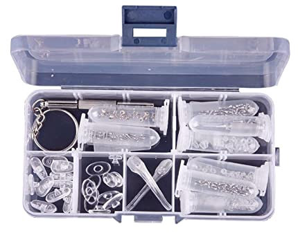Rmeet Brillen Reparatur Set,Nase Pads Set Brille Reparatur Werkzeugsatz mit Silikon Nasenpads