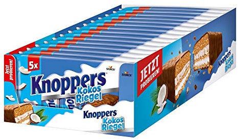 Knoppers KokosRiegel (15 x 200g) / Kokosriegel mit Karamell in Milchschokolade