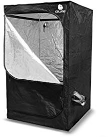 Caluma Growzelt 100×100×200 cm – professionelles Indoor-Zelt, Growbox für Pflanzenanbau, lichtdicht, hochreflektives Mylar 210D, mit Bodenwanne & Kabelöffnungen – Caluma Skin 1 x 1 x 2 m