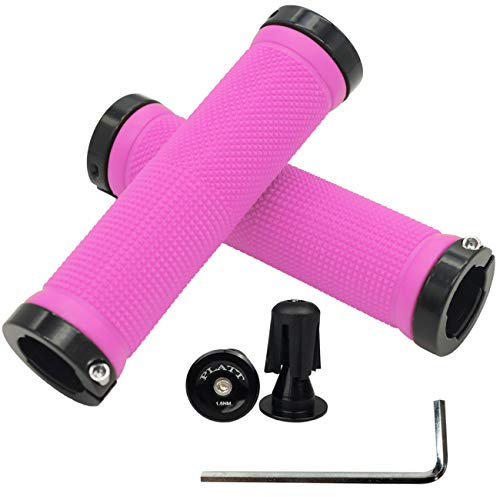 PLATT rutschfest Weich Gummi Lenkergriffe für Mountainbike/BMX mit Aluminium-Lenkerendstopfen und Inbusschlüssel