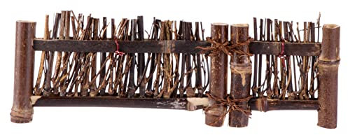 YARNOW Plotki Ogrodowe Mini Lattenzaun Holzzaun Gartenzaun DIY Holzstäbchen Holzstab für Feengarten Micro Landschaft Dekoration Ornamente Zubehör