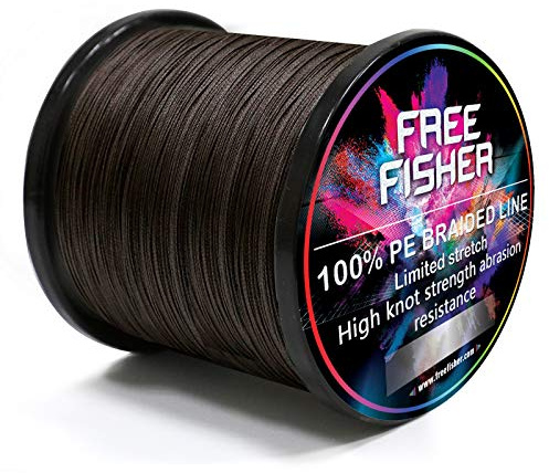 L PATTERN Geflochtene Angelschnur 8-Fach PE Geflochten Angelschnur 300m Superstarke Geflochten Angeln Schnüre für Süßwasser Salzwasser, Braun, 300M 150LB/68.0KG/0.70MM/15#