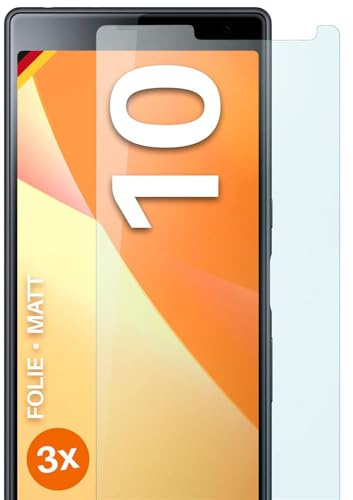 moex FlexProtect matte Schutzfolie für Sony Xperia 10 Displayschutz Folie matt gegen Reflexionen, Anti Reflex Handyfolie mit Sonnenschutz, Kompatibel mit jeder Handyhülle, 3 Stück