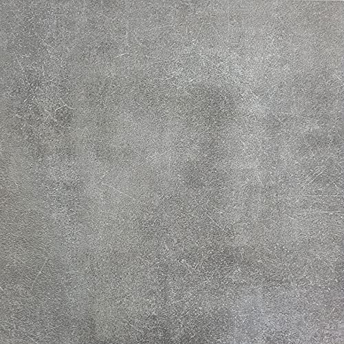 Decomeister Selbstklebende Bodenfliesen Kunststoff Fliesen Vinyl-Fliesen Klebefliesen Dekorfliesen mit Kleber Bodenbelag 2m² – 22 Stück á 30,5 x 30,5 cm Solid Concrete Betonoptik