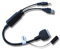 vhbw Câble audio voiture compatible avec Apple iPod 10GB, 15GB, 20GB, 30GB, 40GB, 60GB, Classic, Nano, Photo, Touch, Video - Adaptateur en Y, noir