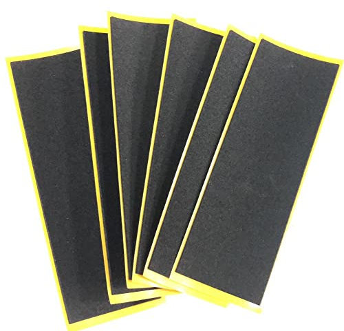 SPITBOARDS Uncut Shape Fingerboard Foam Grip Tape 110 x 38 mm (1 mm Thick) 5 Pieces for Finger Skate Grip Tape Cellular Rubber Foam Rubber Black