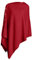 PULI Damen Schal Poncho Decke Cape Cardigan Kaschmir/Kaschmir Wickelschal Geschenk für Mutter Rot