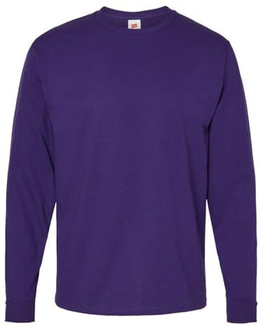 Hanes Mens 5.2 oz ComfortSoft Heavyweight T-Shirt, M, Athletic Purple, Athletic Purple, Medium