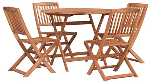 vidaXL Ensemble à Manger de Jardin 5 pcs Bois d'acacia Solide