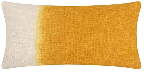 furn. Mizu Rectangular Polyester Filled Cushion,Ochre,30 x 65cm