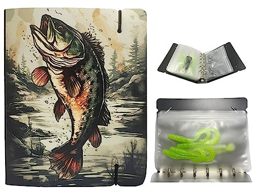 FLUEFOWL Angelköderbeutel-Binder, weicher Kunststoff, Salzwasserbeständige Angeltasche mit 9 Taschen, Organisieren von Aufbewahrungsleinen, Haken, Senkblei, Rigs, Jigs Ködertaschen zum Angeln