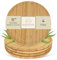 Ecowoven Bamboo Plates Reusable - Natural Bamboo Dinner Plates - Eco-Friendly Bamboo Reusable Plates - Molded Bamboo Plates for Everyday Use - Resilient Wooden Plates Design (11-Inch, Set of 4)