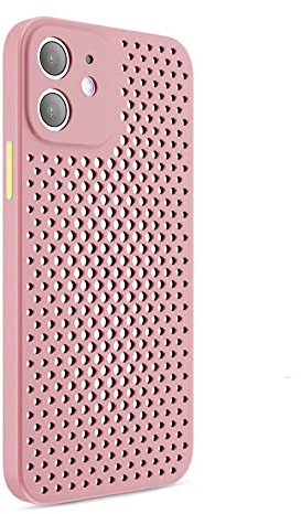 PODSI Phone case, Heat Dissipation Breathable Cooling phone Case For iPhone 14 13 12 11 Pro Max Mini X XS Max XR 7 8 Plus SE 2020 Soft Silicone Cover (Color : C, Size : For iPhone 12 Mini)