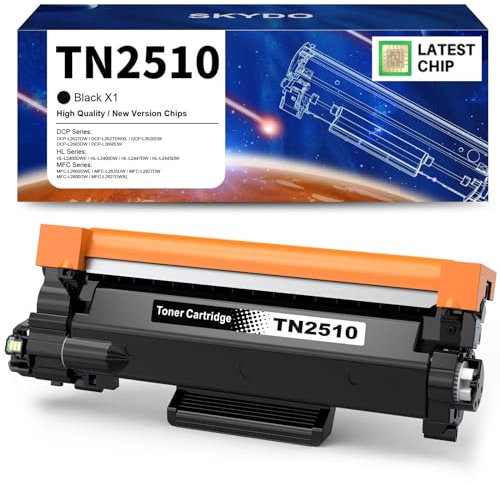 TN2510 Toner Kompatibel für Brother TN-2510 Toner TN2510XL Schwarz für Brother HL-L2400DWE HL-L2445DW MFC-L2827DW MFC-L2835DW DCP-L2660DW,DCP-L2627DW, HL-L2400DWE, DCP-L2627DWXL