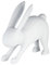 EGLO LIVING Osterdeko Yoga Hase Marovato, Deko Figur Ostern Frühling, Frühlingsdeko Osterhase minimalistisch, Tischdeko Osterfigur aus Aluminium in Weiß, 15 x 14,5 cm