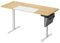 VASAGLE Electric Standing Desk, Height Adjustable Desk, 60 x 140 x (72-120) cm, 4 Memory Heights, Storage Pocket, for Home Office, Study, Natural Oak and Matte White LSD016N11V1
