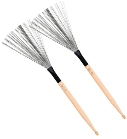 BESTonZON 2paare Jazz Drum Brush Carbonstahl Und Ahornholz Für Schlagzeuganfänger Und Für Jazz Und Percussion Instrumente